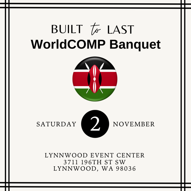 WorldCOMP Banquet invitation 2024